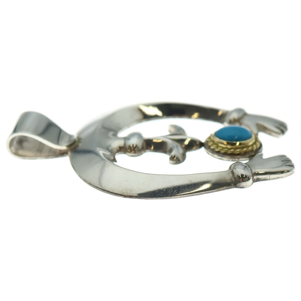 goro's(ゴローズ) 金縄付きナジョーネ 特大ペンダントトップ シルバー/ゴールド