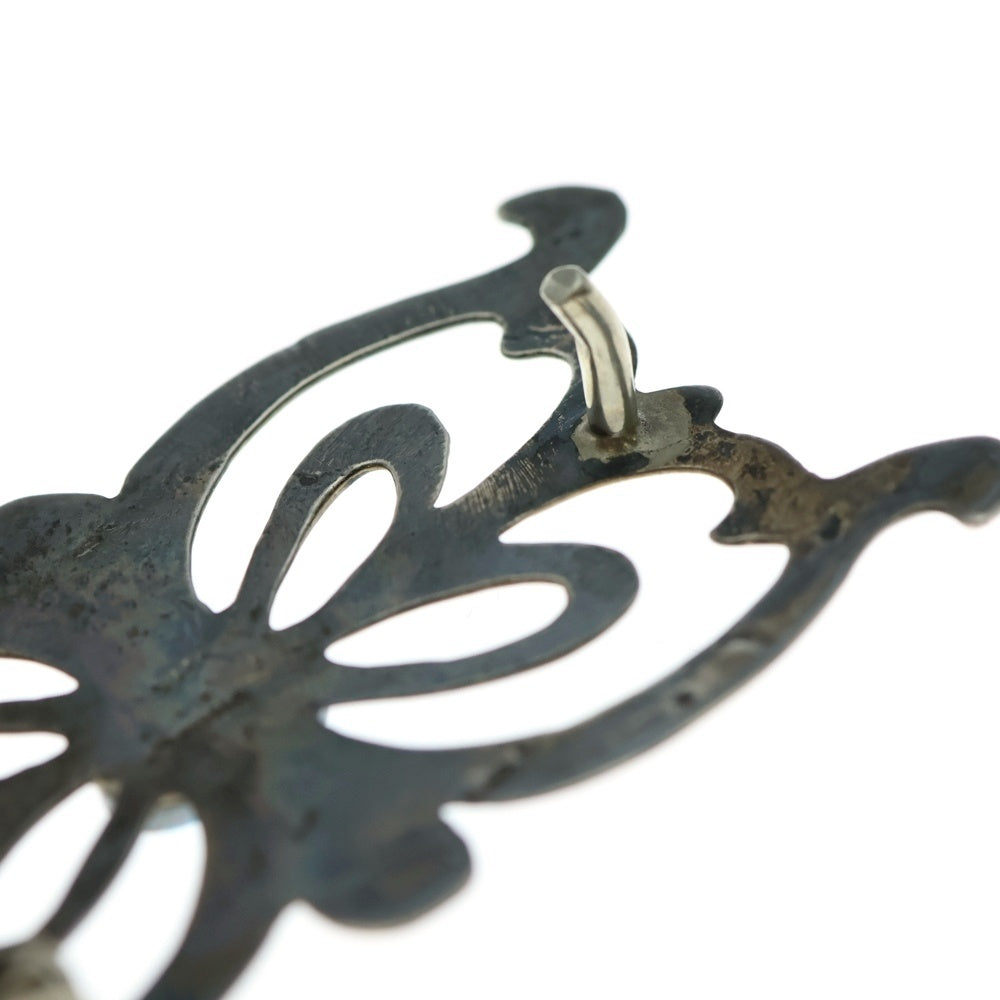 INDIAN JEWELRY(インディアンジュエリー) ナバホ族 ターコイズ付き サンドキャストバックル シルバー