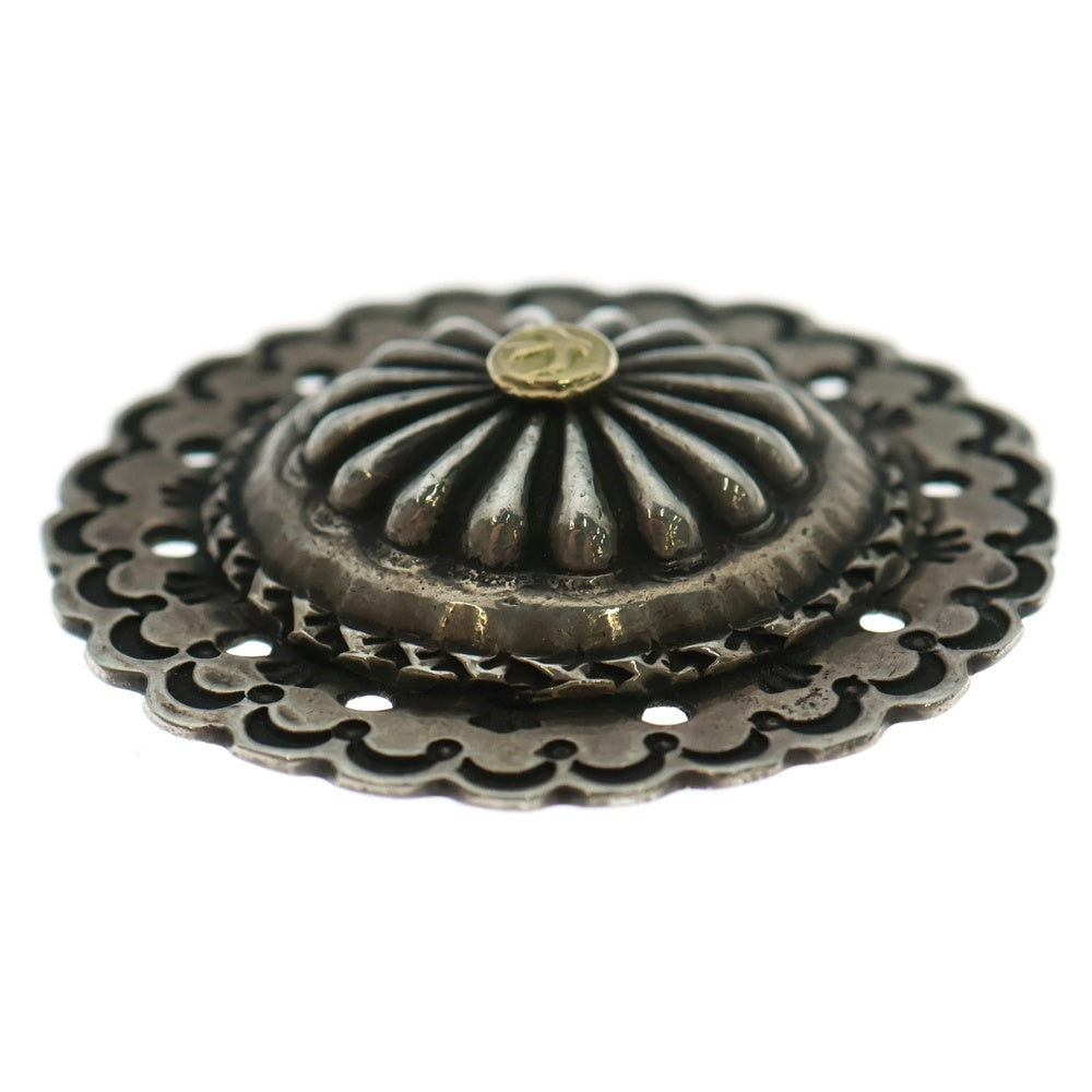 goro's(ゴローズ) 【オールド】K18付きフラワーコンチョ 大 シルバー/ゴールド