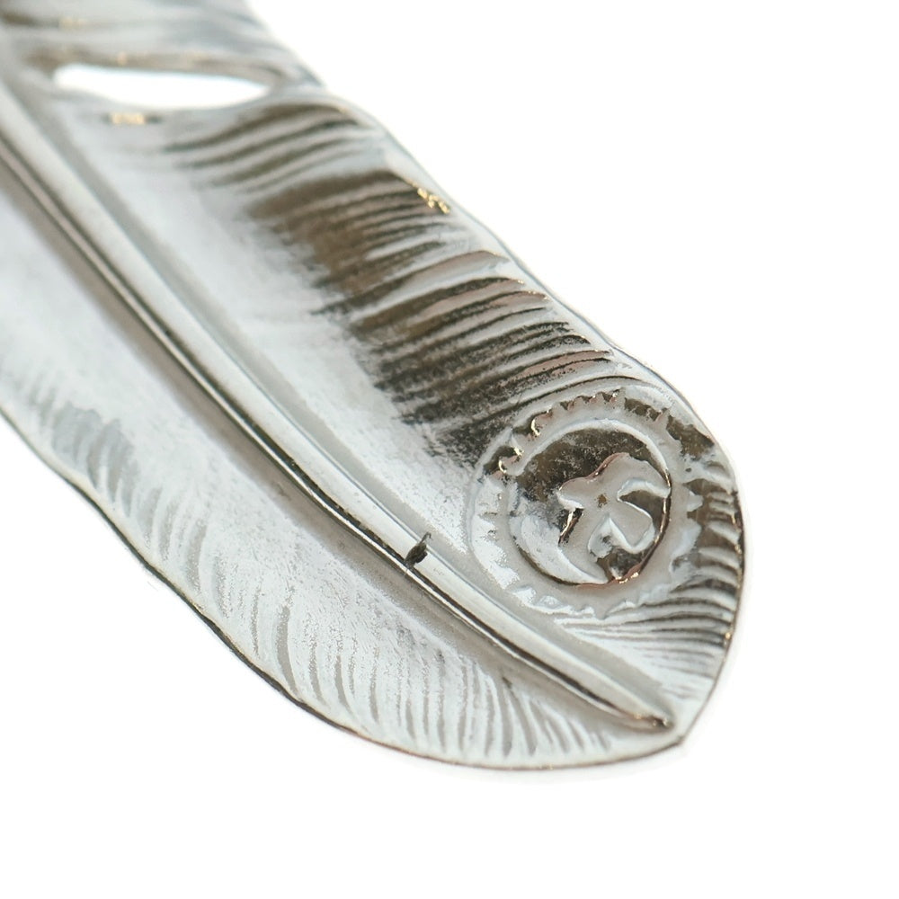 goro's(ゴローズ) 【新品】上銀金縄ターコイズ特大フェザー 右向き ペンダントトップ シルバー/ゴールド