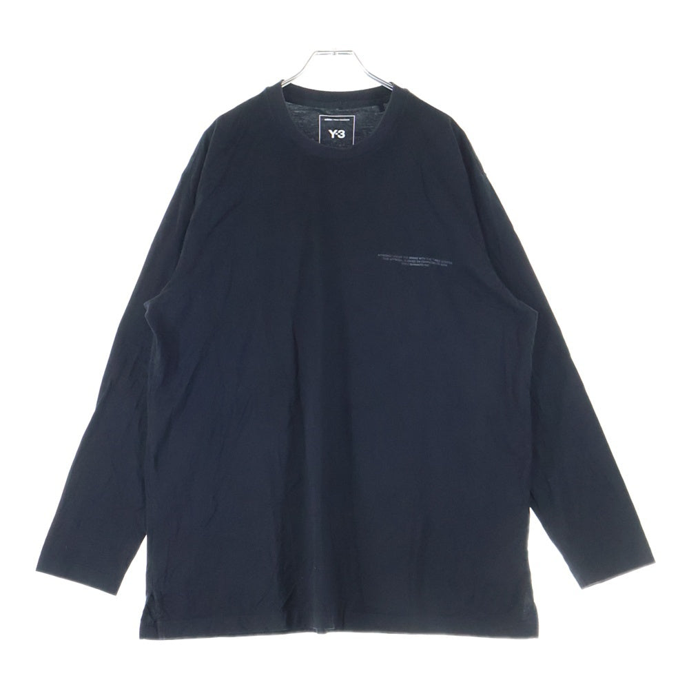 Y-3(ワイスリー) LOGO LS TEE バックロゴ ロングTシャツ ブラック JE9280