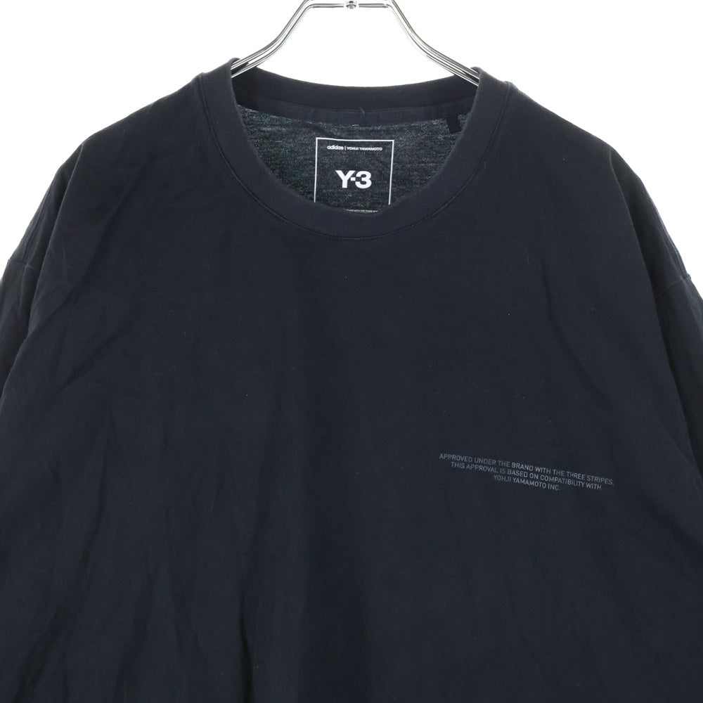 Y-3(ワイスリー) LOGO LS TEE バックロゴ ロングTシャツ ブラック JE9280