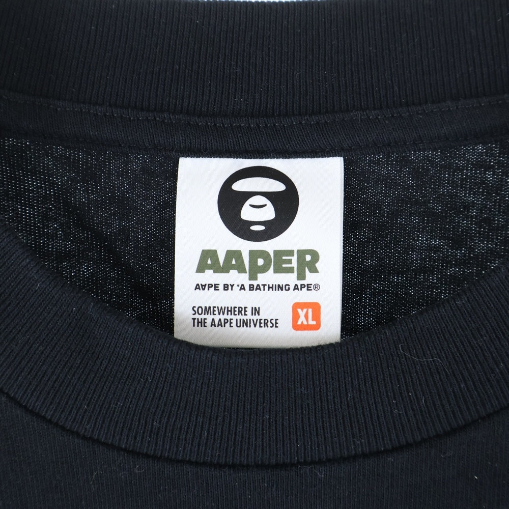 A BATHING APE(アベイシングエイプ) JAPAN EXCLUSIVE ラフォーレ原宿限定 ロゴプリント 半袖Tシャツ ブラック AAPTEM1763XXO