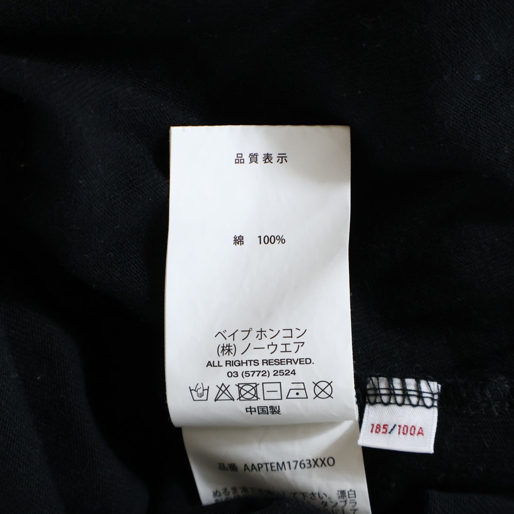 A BATHING APE(アベイシングエイプ) JAPAN EXCLUSIVE ラフォーレ原宿限定 ロゴプリント 半袖Tシャツ ブラック AAPTEM1763XXO