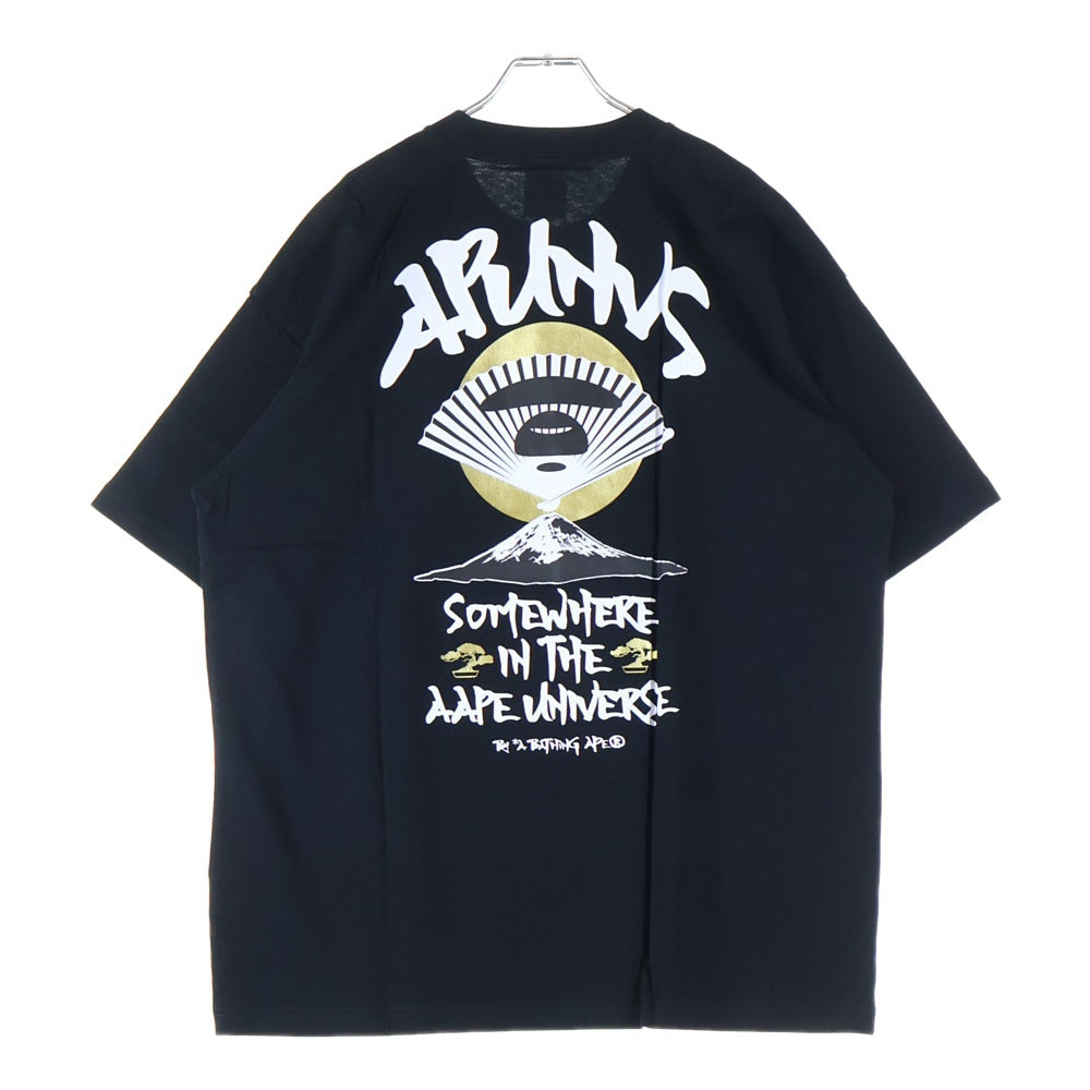 A BATHING APE(アベイシングエイプ) JAPAN EXCLUSIVE ラフォーレ原宿限定 ロゴプリント 半袖Tシャツ ブラック AAPTEM1767XXO