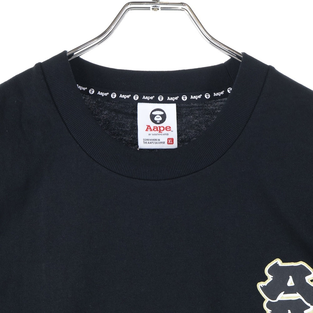 A BATHING APE(アベイシングエイプ) JAPAN EXCLUSIVE ラフォーレ原宿限定 ロゴプリント 半袖Tシャツ ブラック AAPTEM1767XXO