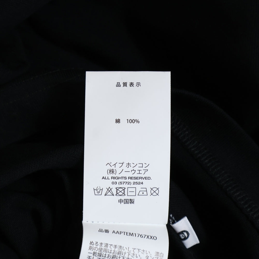 A BATHING APE(アベイシングエイプ) JAPAN EXCLUSIVE ラフォーレ原宿限定 ロゴプリント 半袖Tシャツ ブラック AAPTEM1767XXO