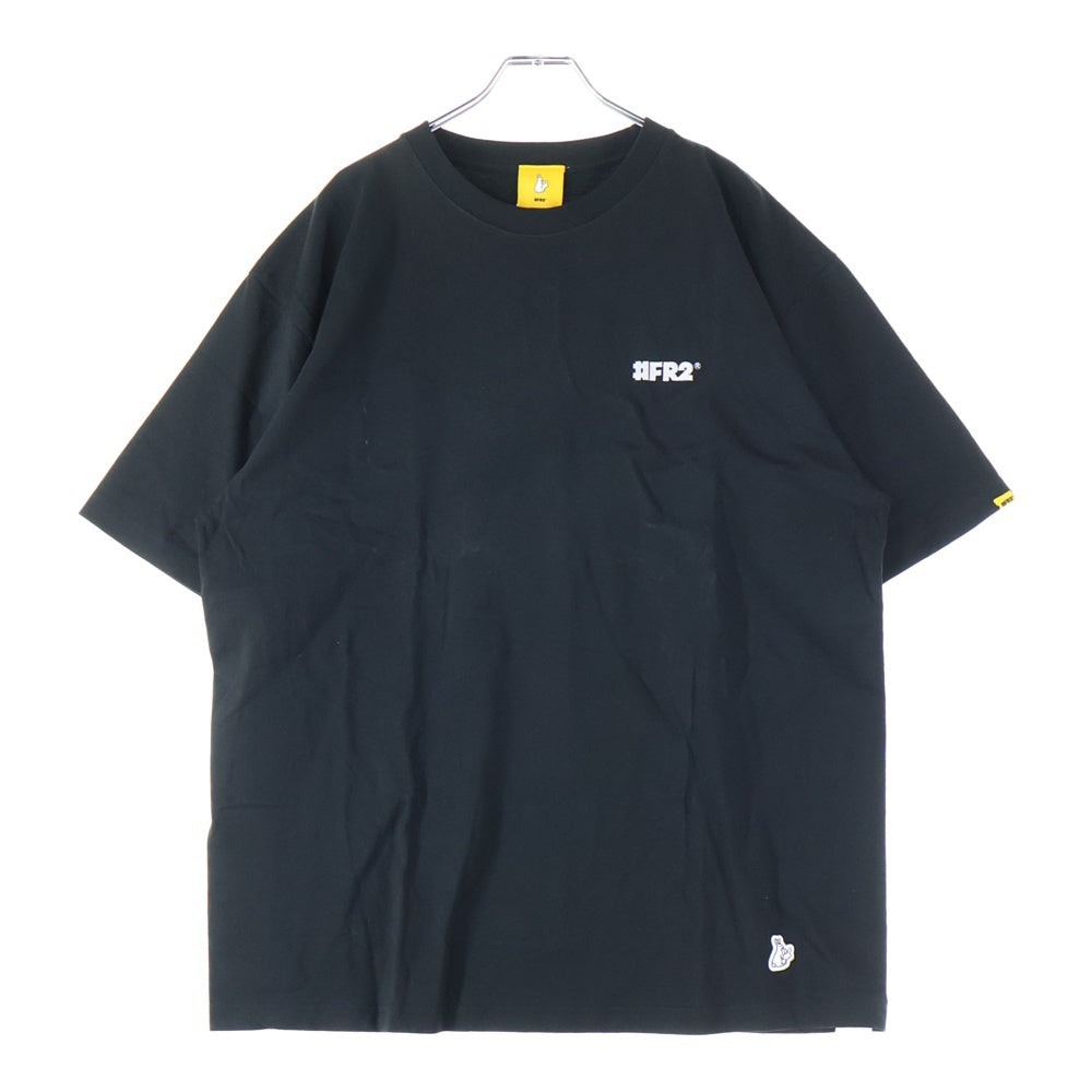 FR2(エフアールツー) World No Tobacco Day プリント 半袖Tシャツ ブラック