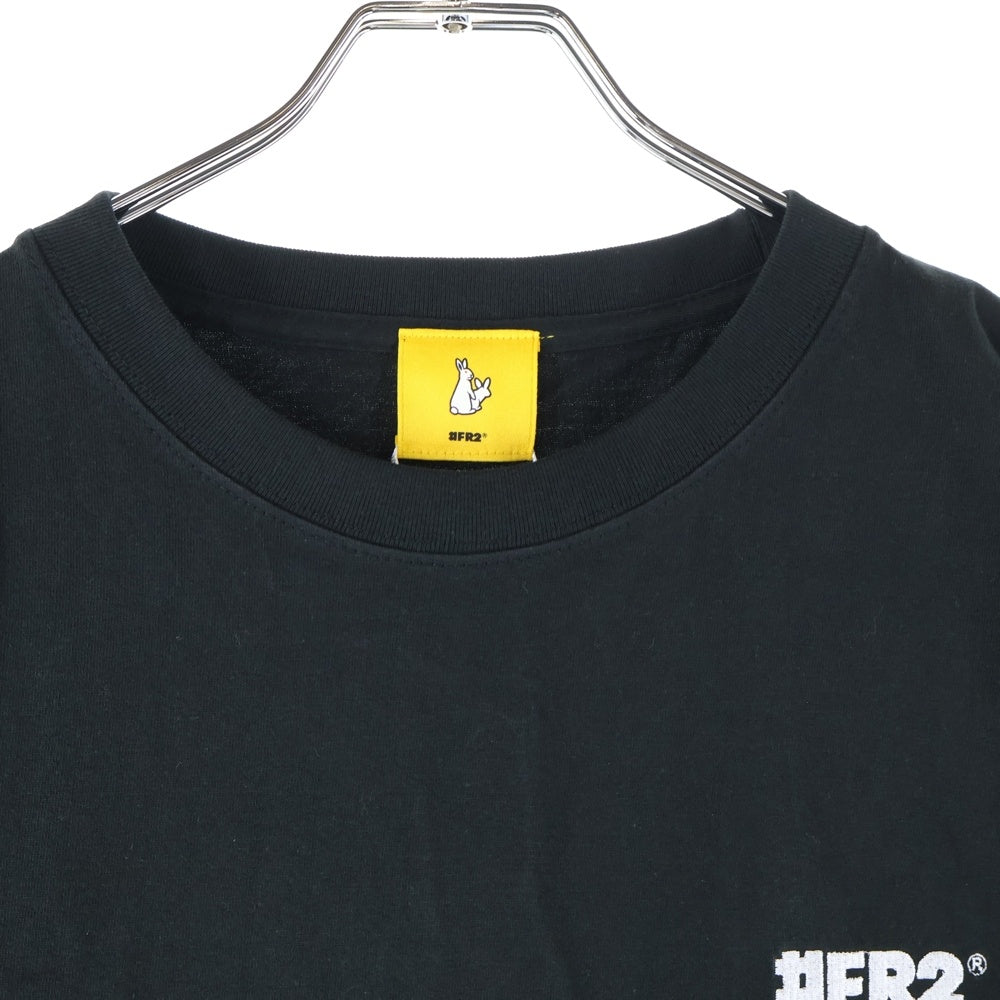 FR2(エフアールツー) World No Tobacco Day プリント 半袖Tシャツ ブラック