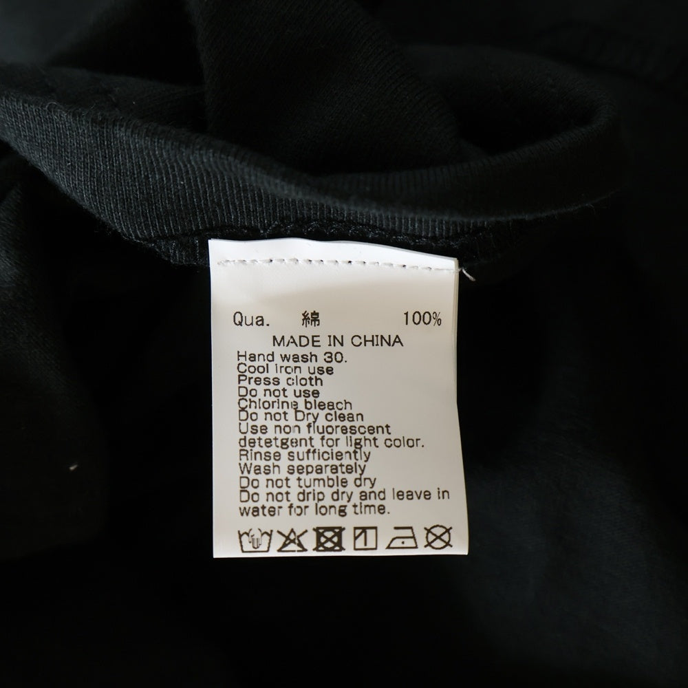 FR2(エフアールツー) World No Tobacco Day プリント 半袖Tシャツ ブラック