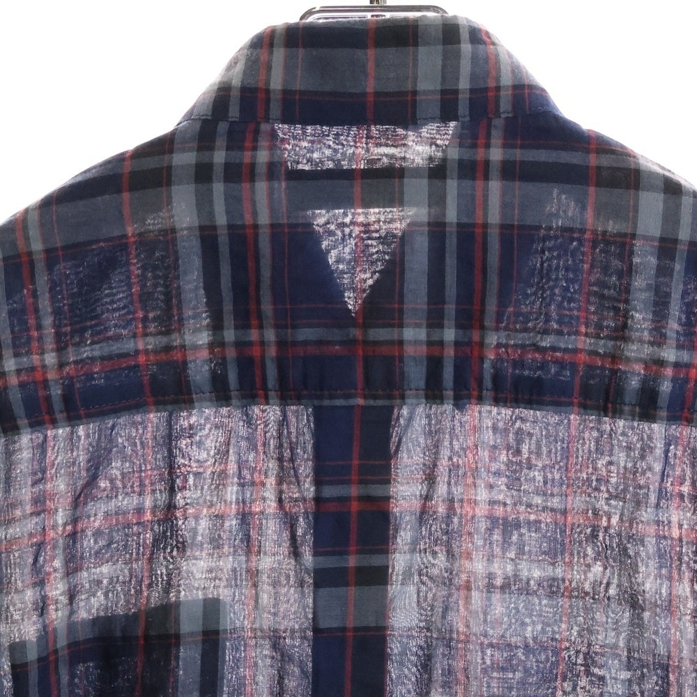 CHROME HEARTS(クロムハーツ) 袖BSフレア レザーパッチチェック柄長袖