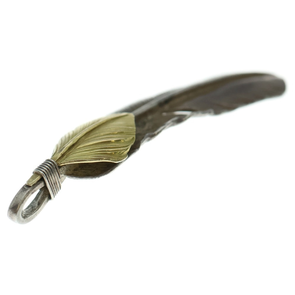 goro's(ゴローズ) 【オールド】上金特大フェザー 右向き ペンダントトップ シルバー/ゴールド