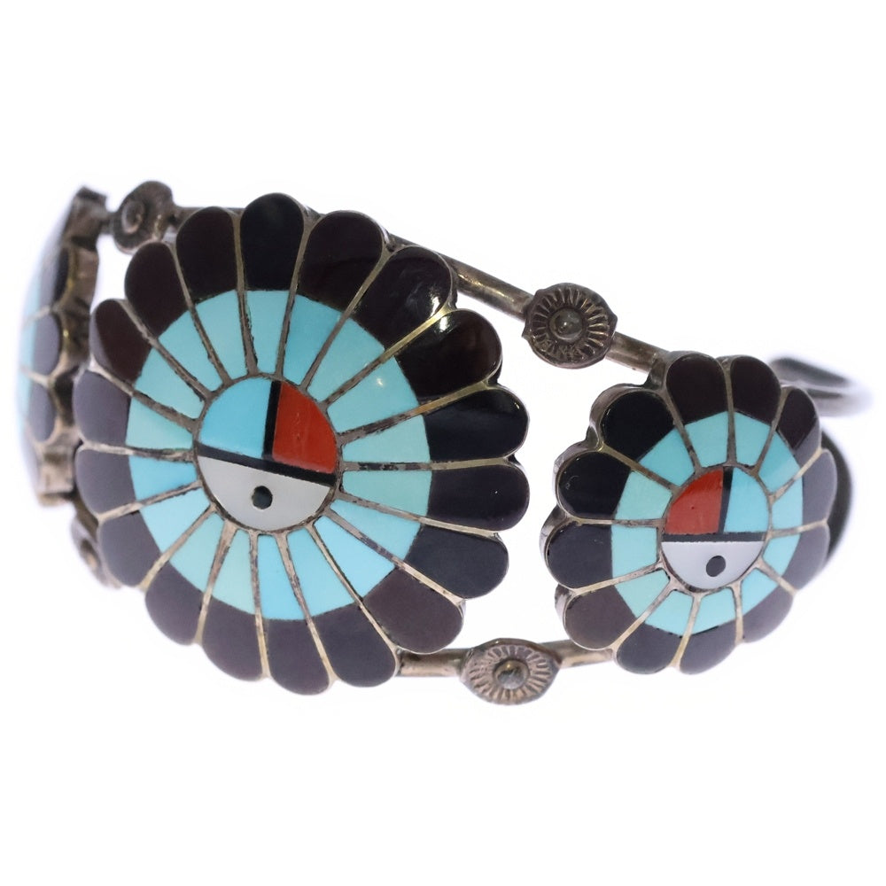 INDIAN JEWELRY(インディアンジュエリー) ズニ族 Larry&Lorinda Dickson ラリー&ローリン・ディクソンバングル シルバー