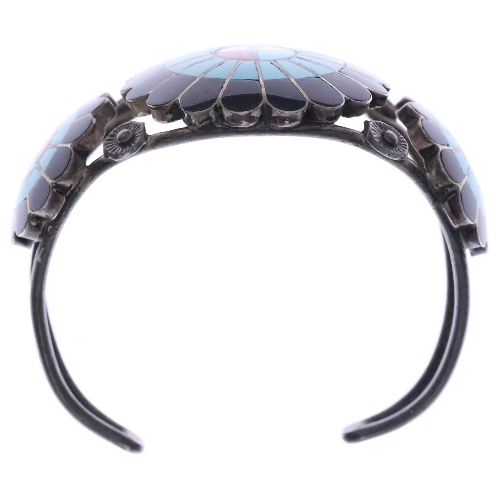 INDIAN JEWELRY(インディアンジュエリー) ズニ族 Larry&Lorinda Dickson ラリー&ローリン・ディクソンバングル シルバー