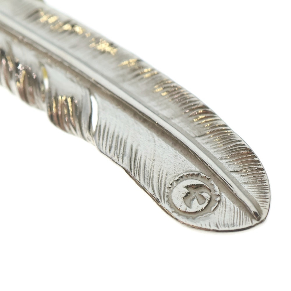 goro's(ゴローズ) 【現行】上金金縄ターコイズ特大フェザー 左向き ペンダントトップ シルバー/ゴールド