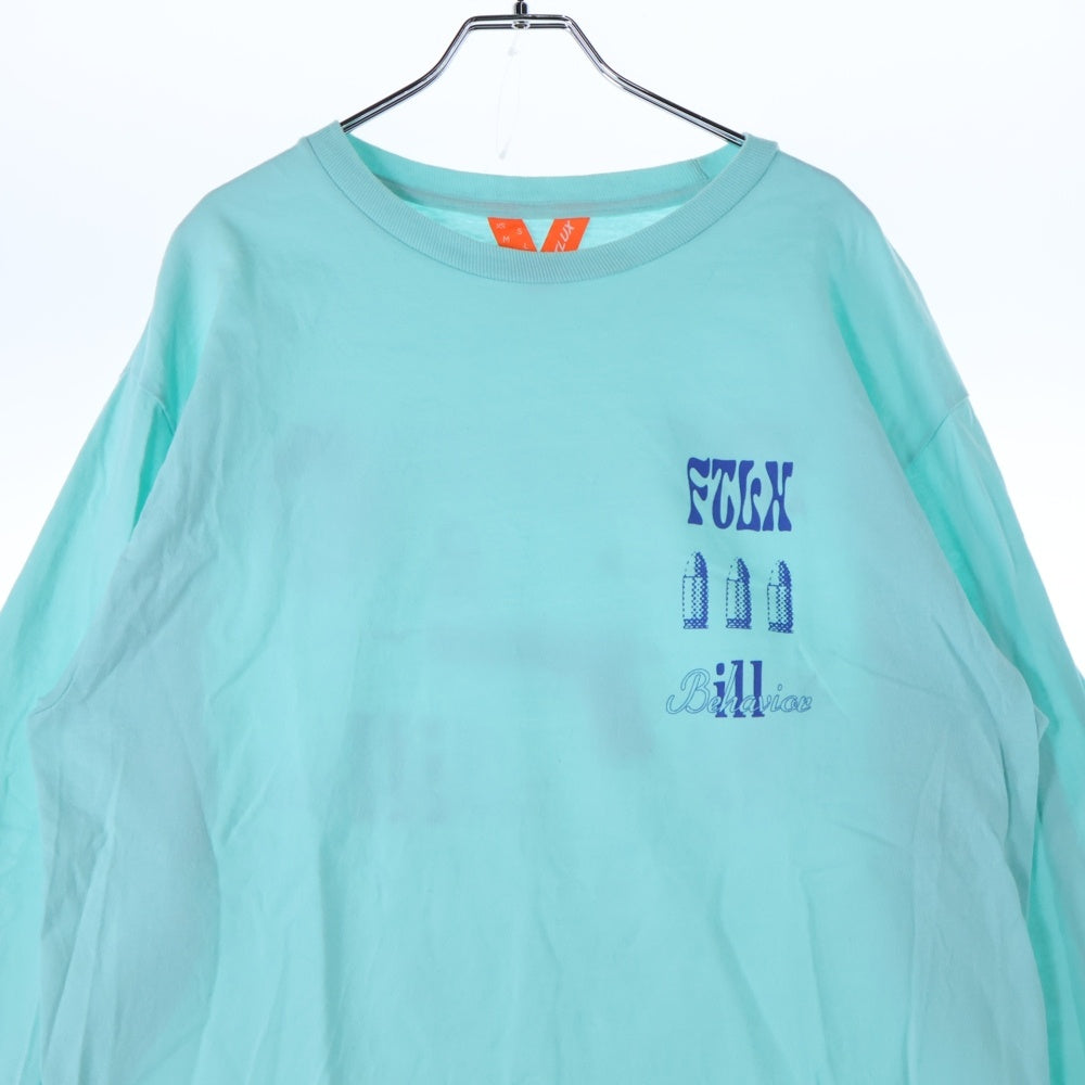 FLATLUX(フラットラックス) PHILOSOPHY LS-T フィロソフィープリント長袖Tシャツ ブルー