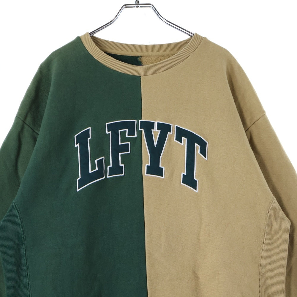Lafayette(ラファイエット) 2 TONE ARCH LOGO US COTTON CREWNECK 2トーンアーチロゴスウェットトレーナー LA220708 グリーン/ベージュ