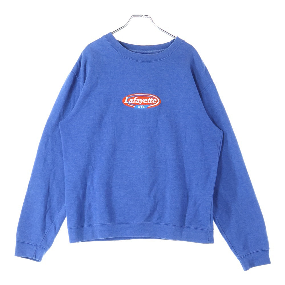 Lafayette(ラファイエット) KEEP FRESH CREWNECK ロゴスウェットトレーナー ブルー