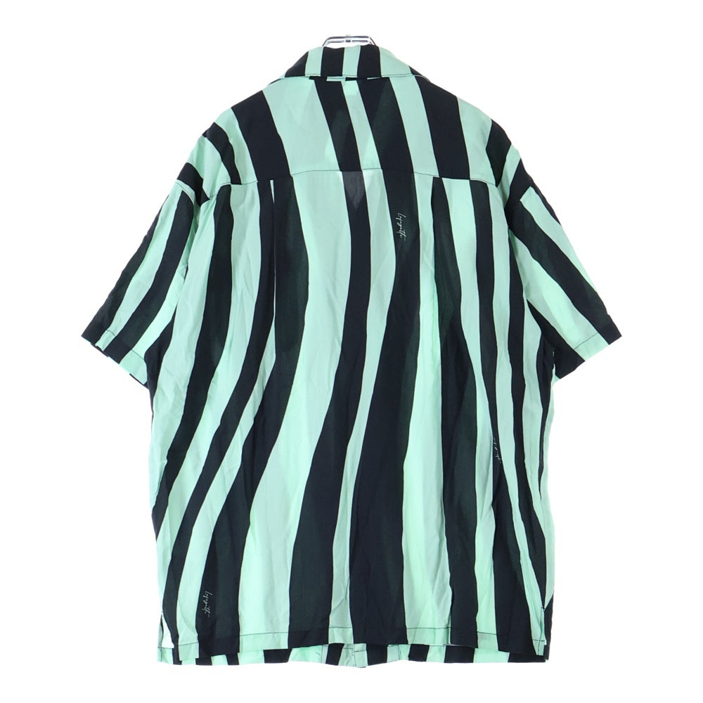 Lafayette(ラファイエット) DISTORTED STRIPE S/S SHIRT ストライプ半袖シャツ LS230207 グリーン