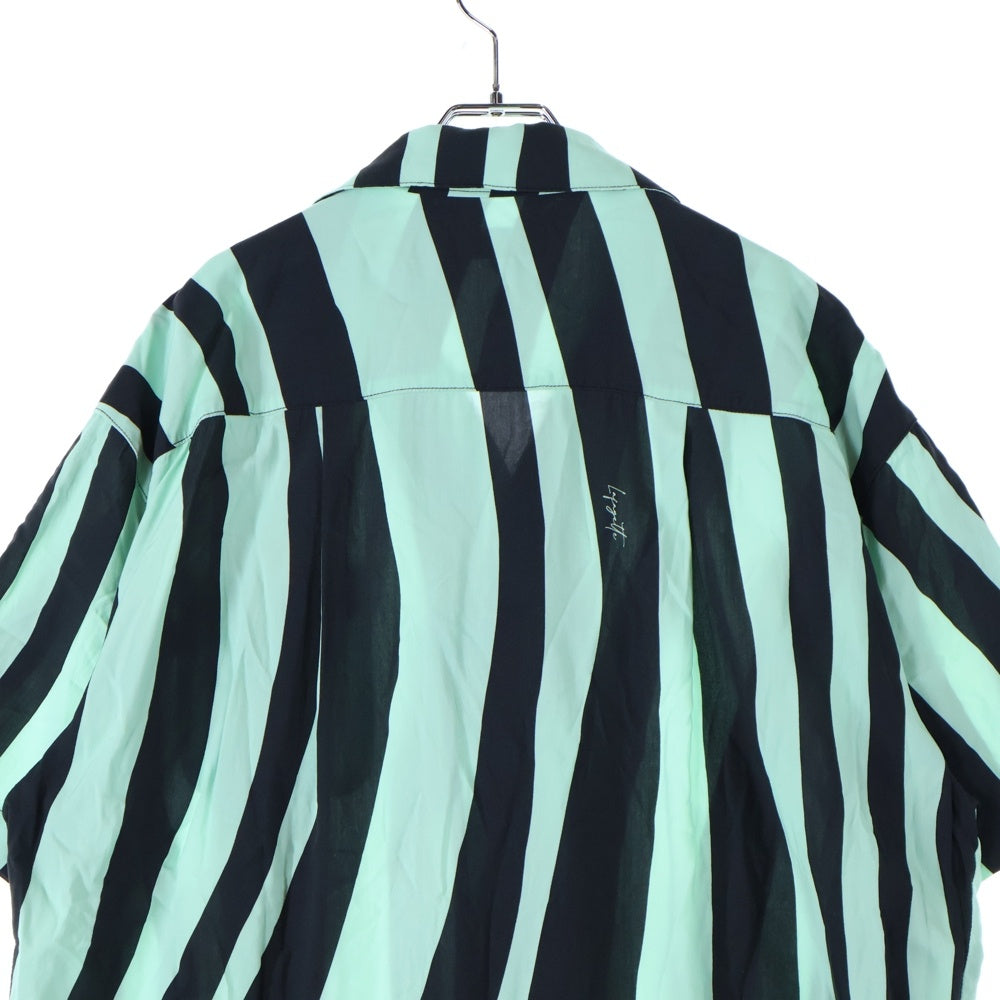Lafayette(ラファイエット) DISTORTED STRIPE S/S SHIRT ストライプ半袖シャツ LS230207 グリーン
