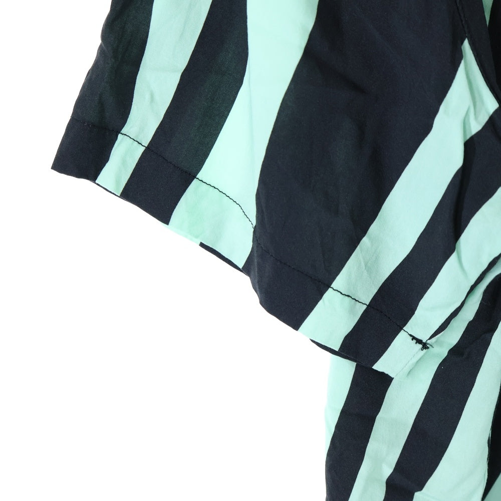 Lafayette(ラファイエット) DISTORTED STRIPE S/S SHIRT ストライプ半袖シャツ LS230207 グリーン