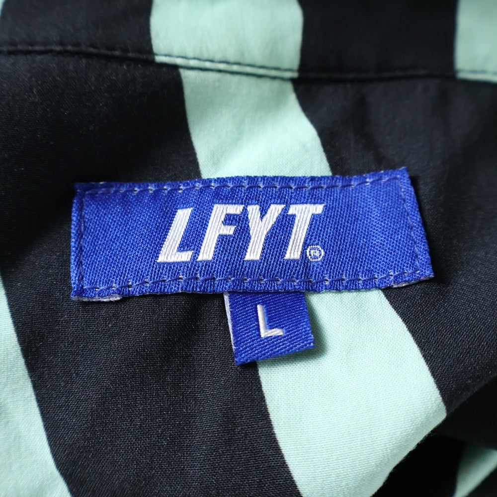 Lafayette(ラファイエット) DISTORTED STRIPE S/S SHIRT ストライプ半袖シャツ LS230207 グリーン
