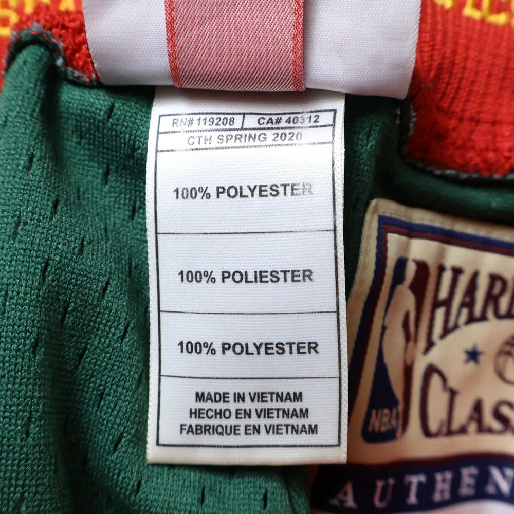 Mitchell&Ness(ミッチェル アンド ネス) NBA AUTHENTIC ROAD SHORTS UPERSONICS 95-96 オーセンティックロードゲームショーツ ハーフパンツ グリーン