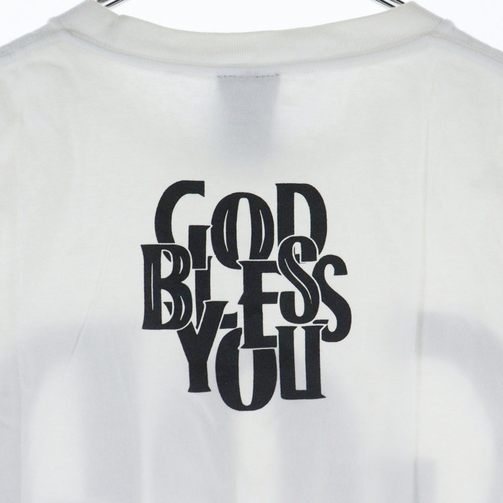 EXAMPLE(エグザンプル) GOD BLESS YOU TEE ゴッドブレスユー プリント半袖Tシャツ ホワイト