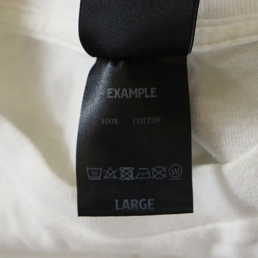 EXAMPLE(エグザンプル) GOD BLESS YOU TEE ゴッドブレスユー プリント半袖Tシャツ ホワイト