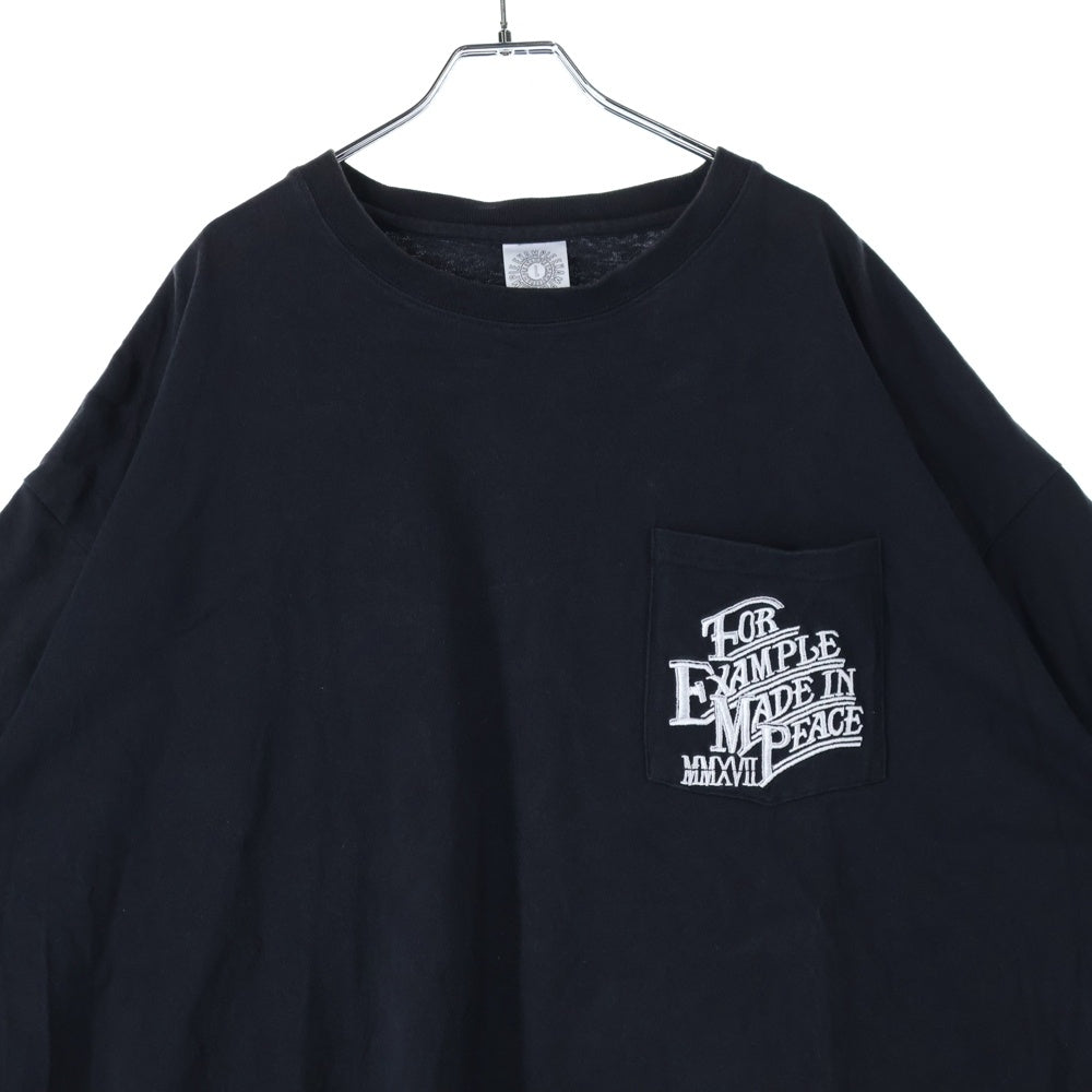 EXAMPLE(エグザンプル) オーバーサイズロゴポケット半袖Tシャツ カットソー ブラック