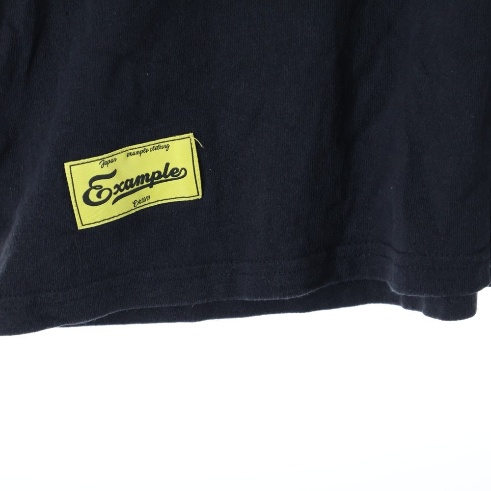 EXAMPLE(エグザンプル) オーバーサイズロゴポケット半袖Tシャツ カットソー ブラック