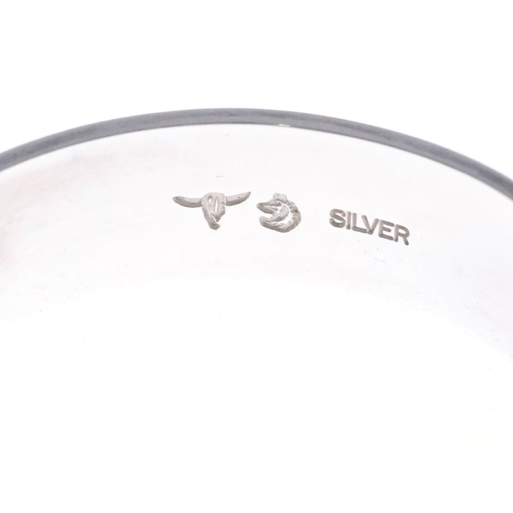 TADY & KING(タディアンドキング) 特大SVフェザー平打ちバングルK18ロングホーン