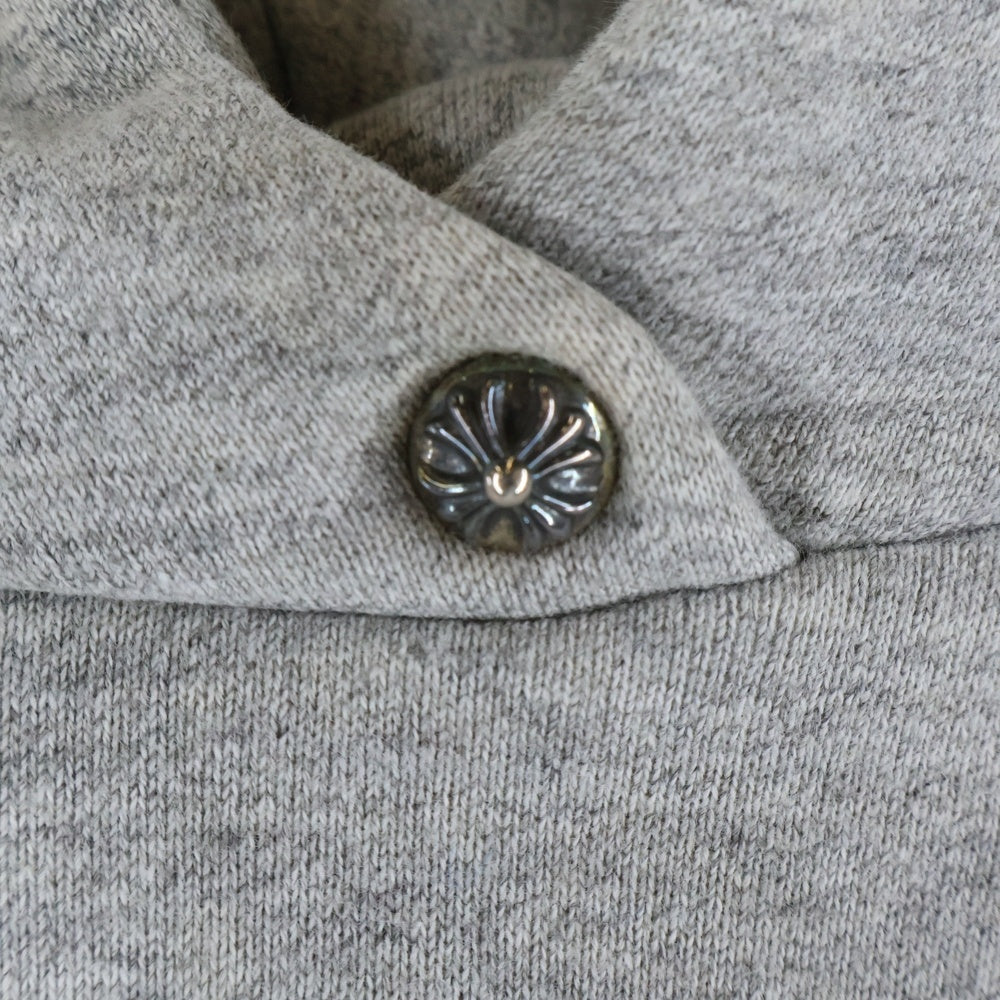 CHROME HEARTS(クロムハーツ) Y NOT 3セメタリークロスパッチ付き カットオフプルオーバーフーディーパーカー グレー