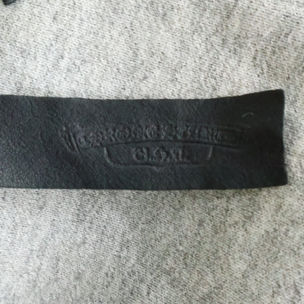 CHROME HEARTS(クロムハーツ) Y NOT 3セメタリークロスパッチ付き カットオフプルオーバーフーディーパーカー グレー