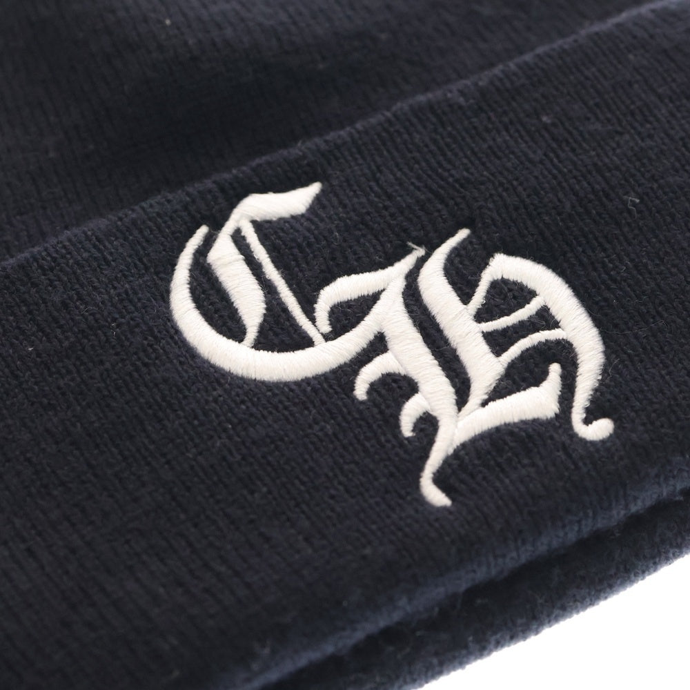 CHROME HEARTS(クロムハーツ) WOOL WATCH CAP ワッチキャップ CHロゴ刺繍ビーニー ニットキャップ 帽子 ブラック