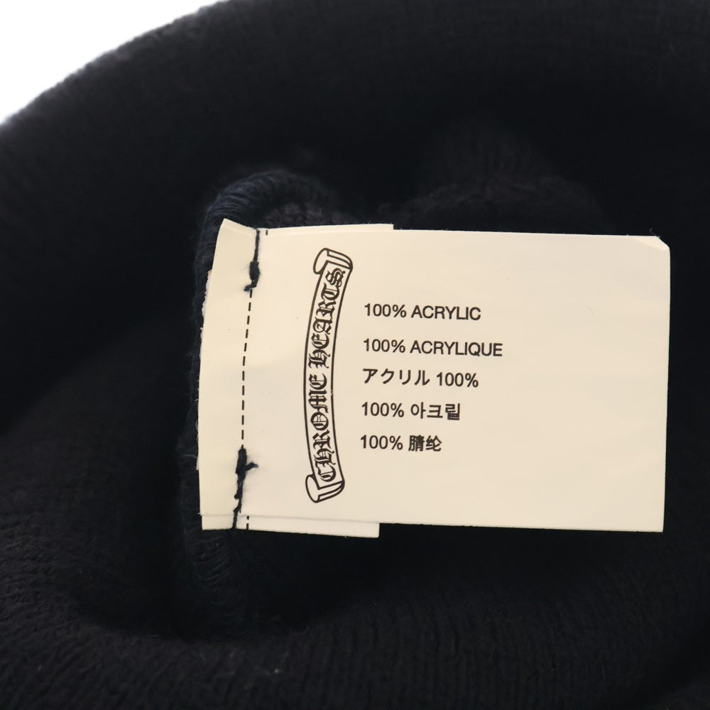 CHROME HEARTS(クロムハーツ) WOOL WATCH CAP ワッチキャップ CHロゴ刺繍ビーニー ニットキャップ 帽子 ブラック