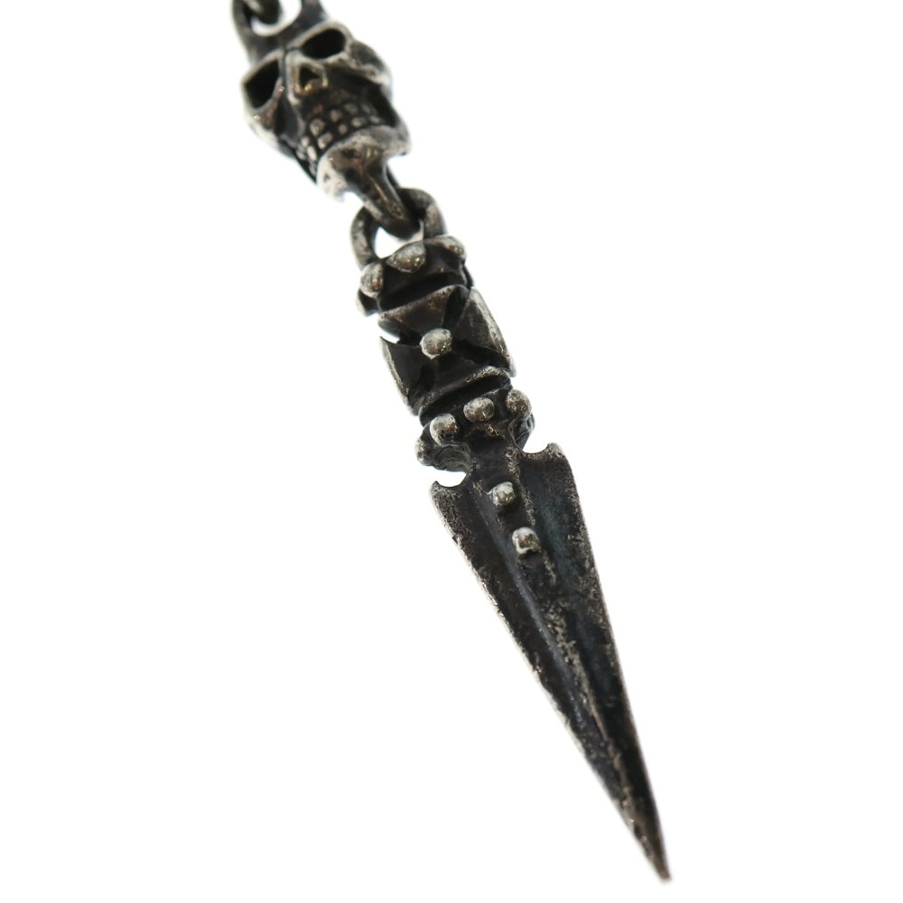 Travis Walker(トラヴィスワーカー) フックw/2スカルスカルズ ウィズ ダガー キーチェーン シルバー