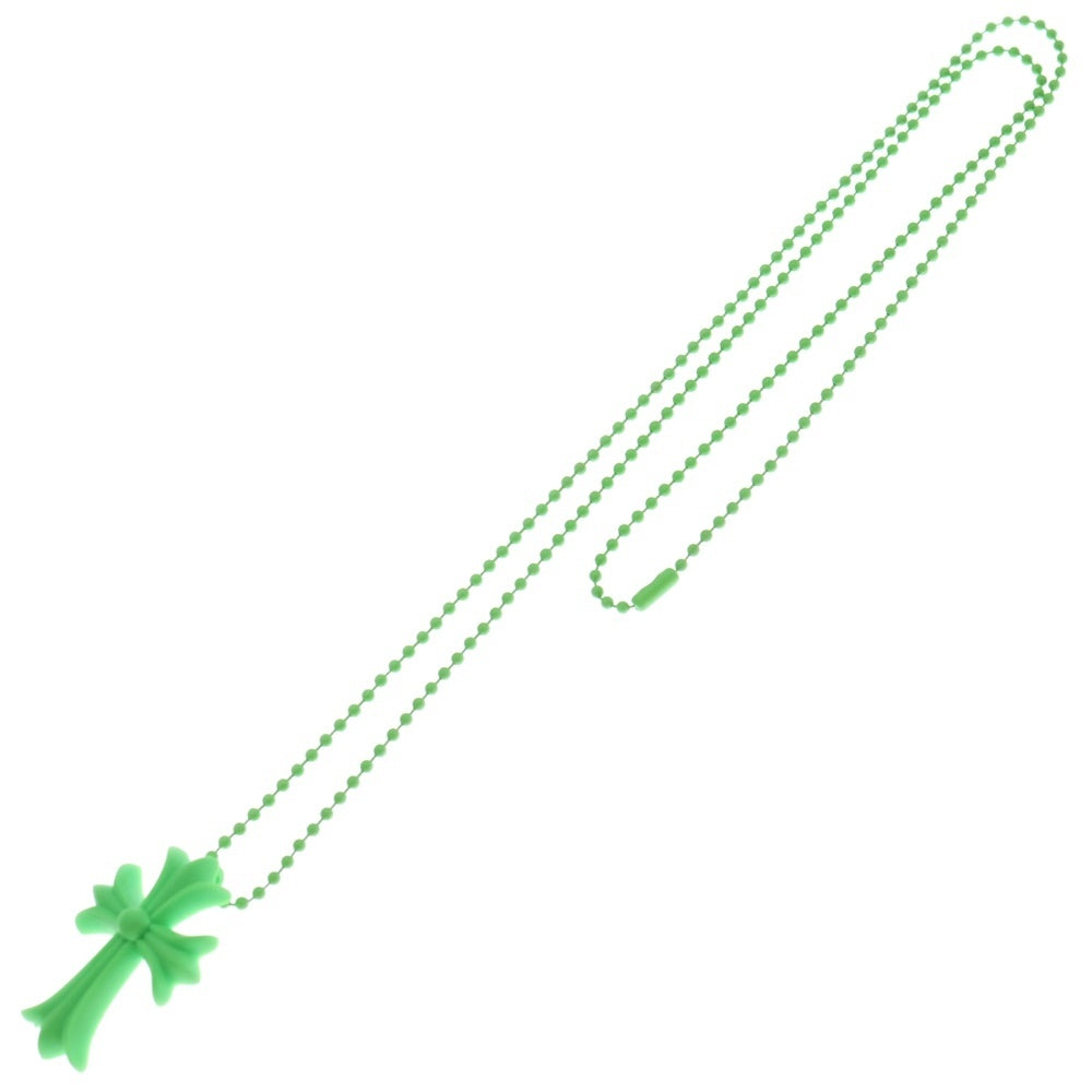 CHROME HEARTS(クロムハーツ) RUBBER CH CRS SML スモールCHクロス ラバーネックレス シリコン グリーン BCA306