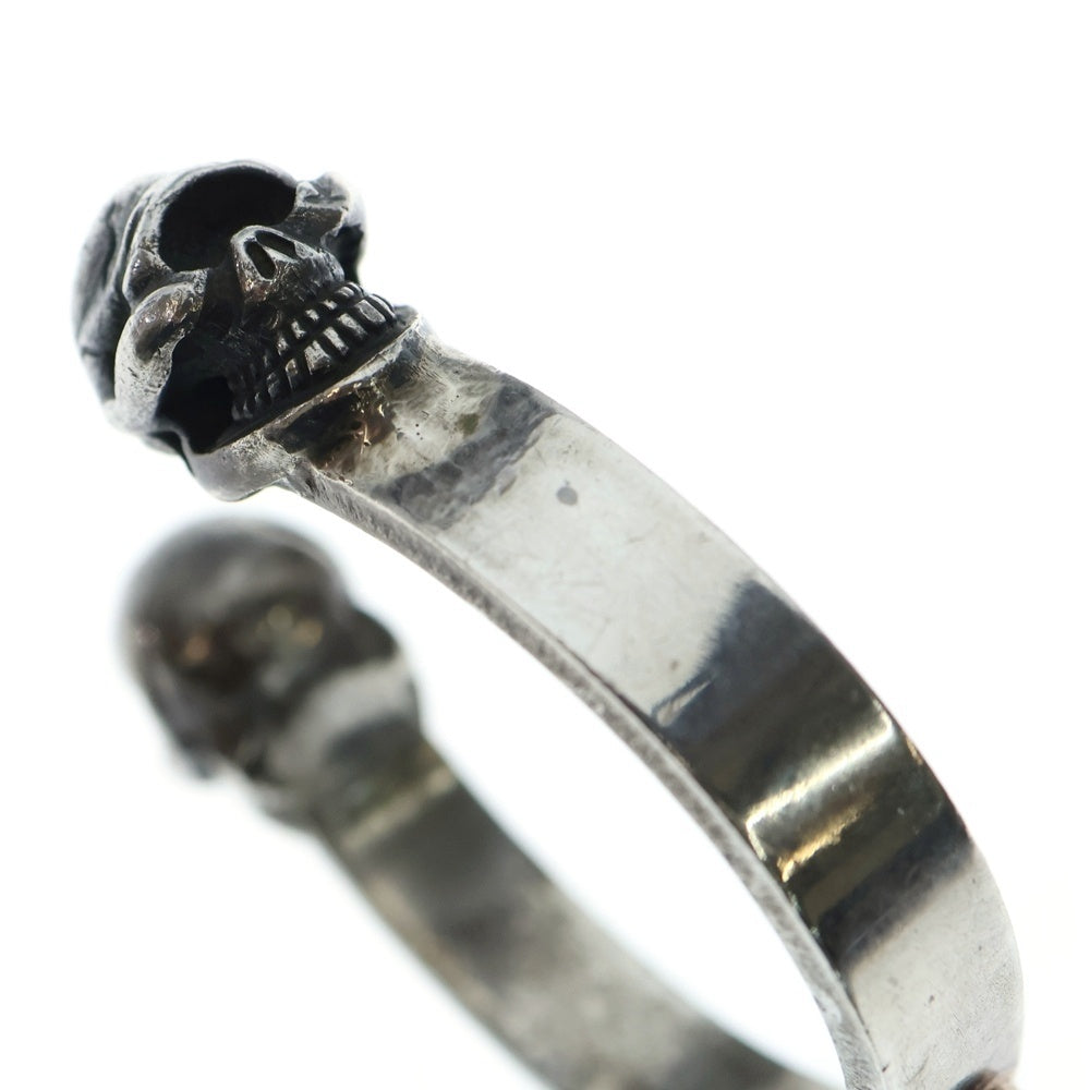 STOP LIGHT(ストップライト) 2スカルK18メタル付きバングル シルバー/ゴールド