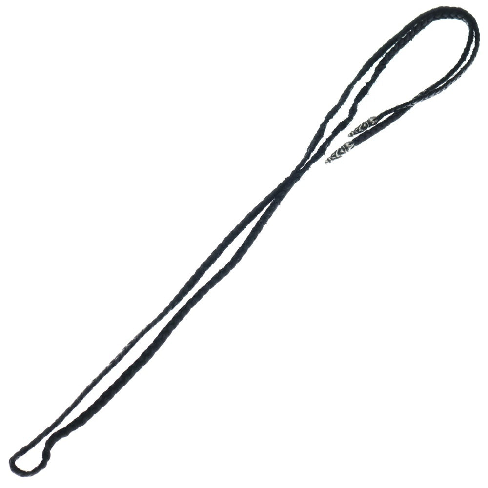 CHROME HEARTS(クロムハーツ) LEATHER BRAID スクロールレザーブレード シルバーネックレス