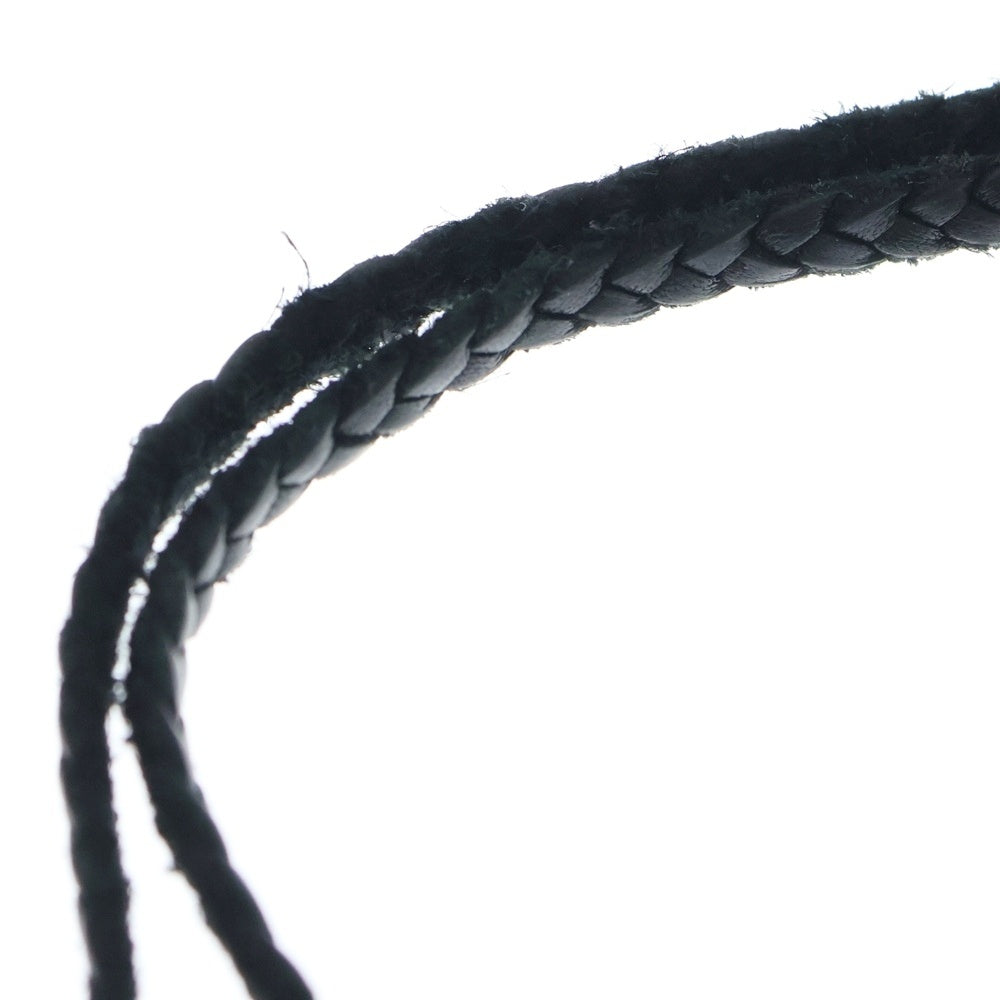 CHROME HEARTS(クロムハーツ) LEATHER BRAID スクロールレザーブレード シルバーネックレス
