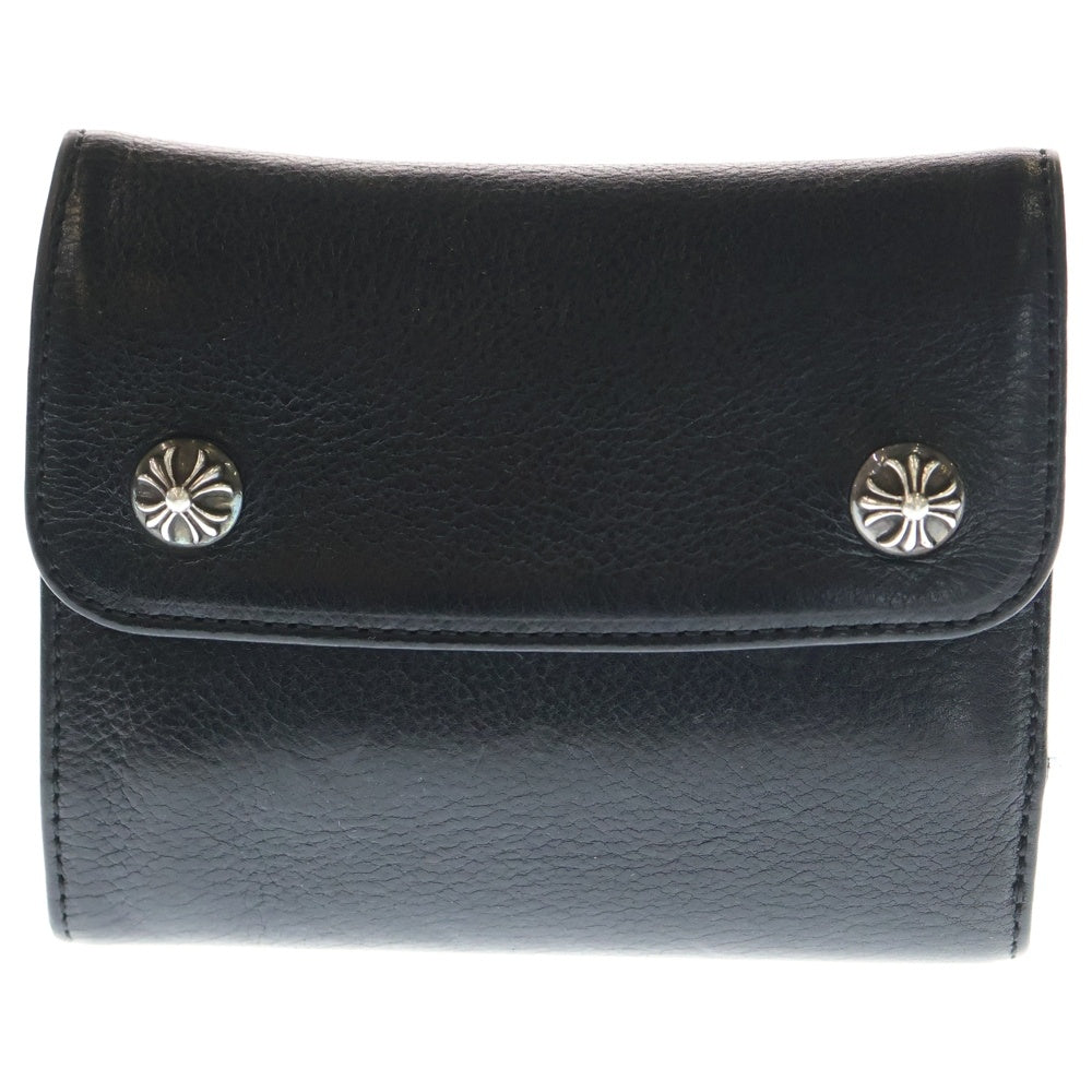 CHROME HEARTS(クロムハーツ) WAVE MINI ウェーブミニ レザーウォレット 財布 ブラック