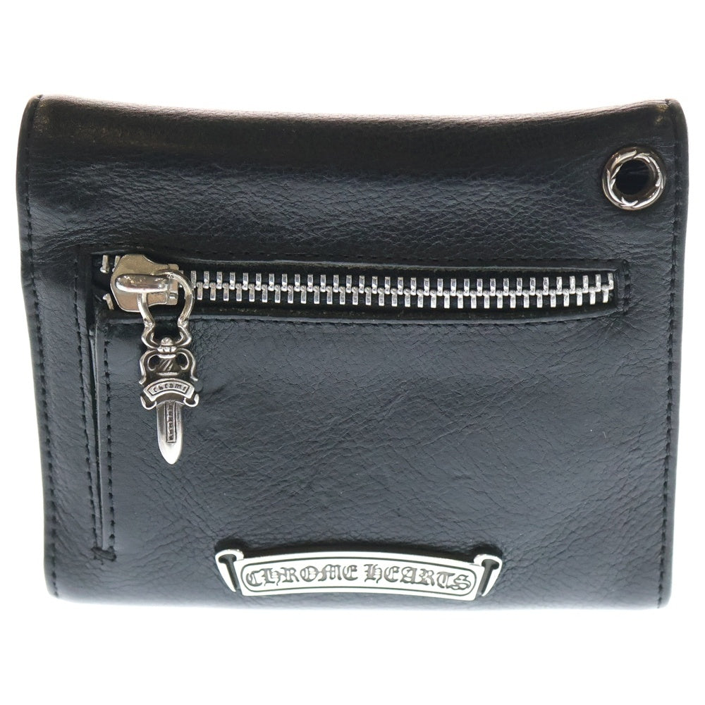 CHROME HEARTS(クロムハーツ) WAVE MINI ウェーブミニ レザーウォレット 財布 ブラック