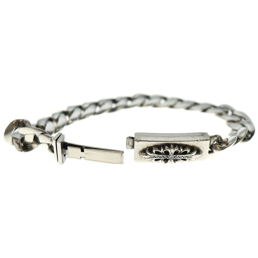 CHROME HEARTS(クロムハーツ) ID BABY FLRL DIA ベイビーID フローラルクロス アフターダイヤ ブレスレット シルバー