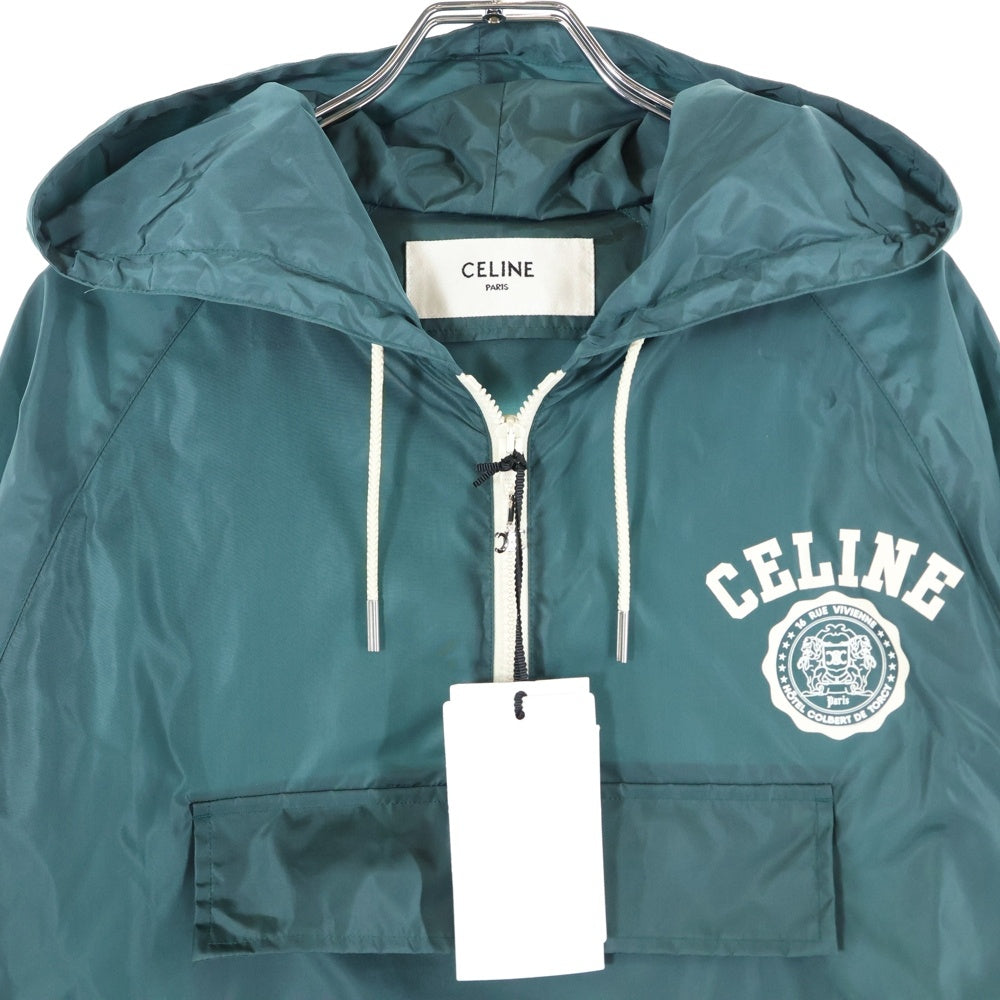 CELINE(セリーヌ) 24AW BLASON ウインドブレーカー ハーフジッププルオーバージャケット RV0DD0B39.31XB グリーン