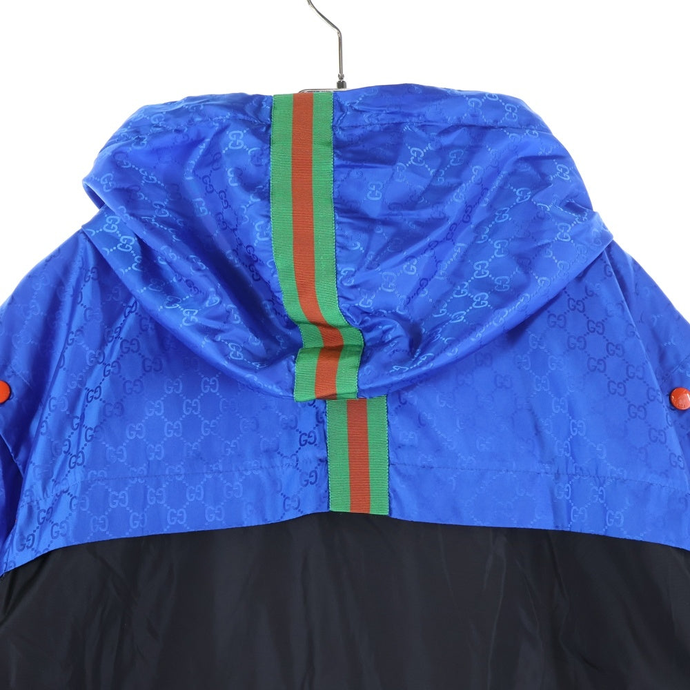 GUCCI(グッチ) 19SS アームデタッチャブルGG総柄ジャケット 568551 Z4039 ブルー/ブラック