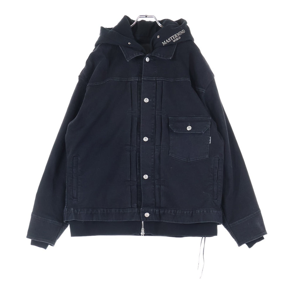 mastermind JAPAN(マスターマインドジャパン) WORLD フーディーレイヤードデニムジャケット MW19S03-BL001 ブラック