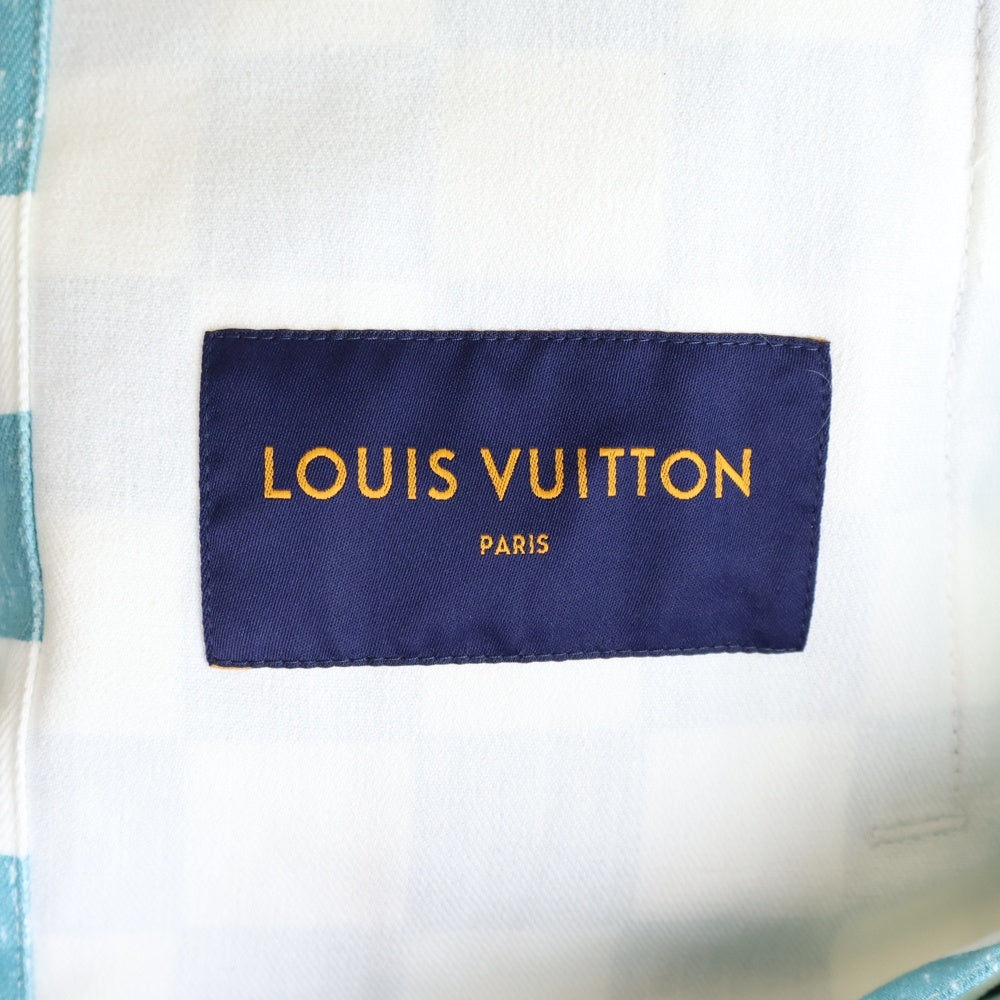 LOUIS VUITTON(ルイヴィトン) 21AW ダミエデニムチェッカートラッカージャケット RM2129 IM3 HLA20W ブルー/ホワイト
