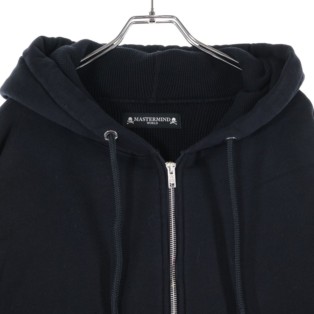 mastermind JAPAN(マスターマインドジャパン) オーバーサイズレイヤードサーマルジップアップパーカー MW18S01-SW055 ブラック