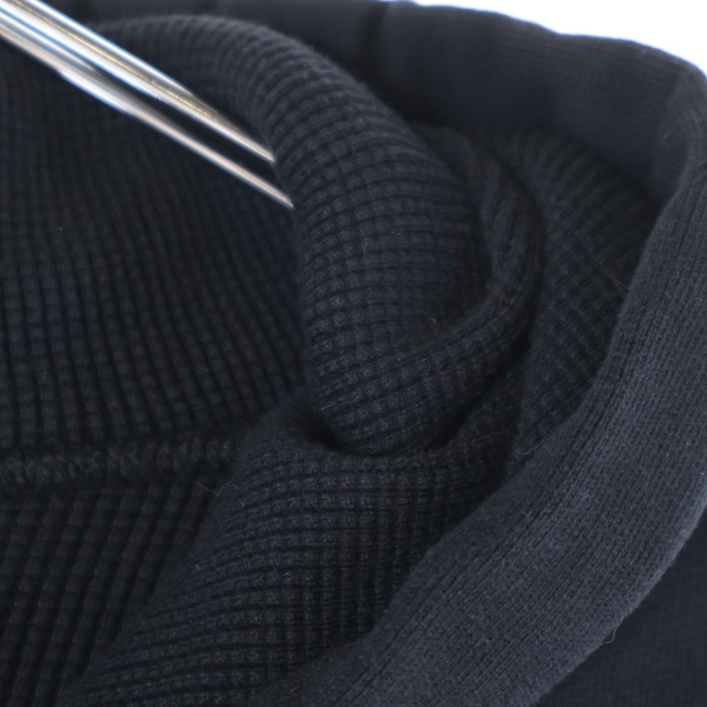 mastermind JAPAN(マスターマインドジャパン) オーバーサイズレイヤードサーマルジップアップパーカー MW18S01-SW055 ブラック